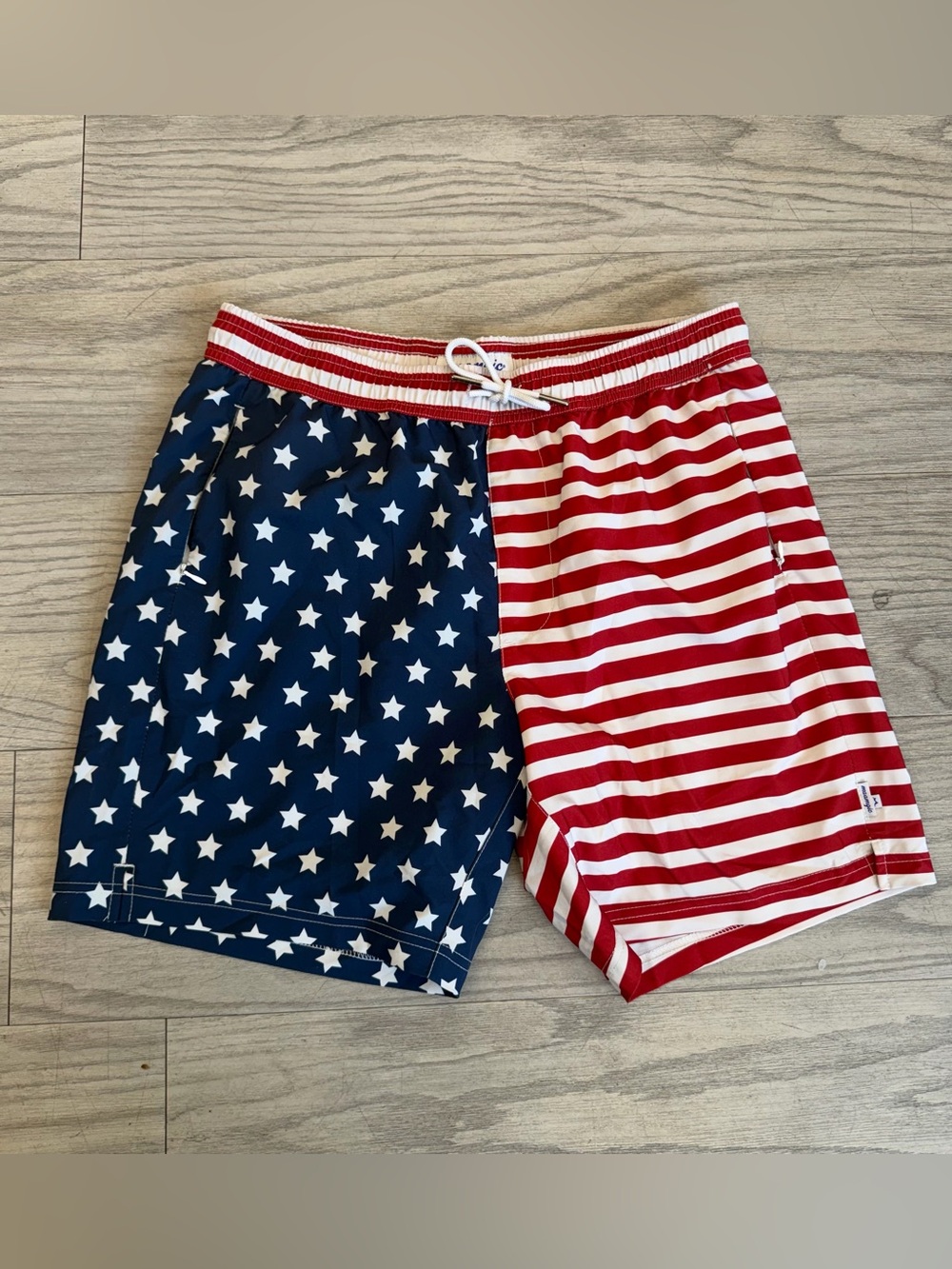 Men's Athletic Shorts in Red & Navy American Star-Stripe